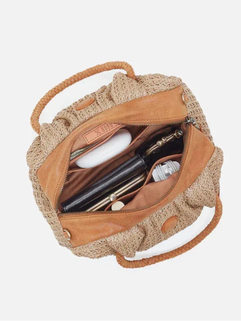 NWT HOBO Darling Small Satchel Crossbody Bag Purse - Meadow Woven Straw - Picture 3 of 14